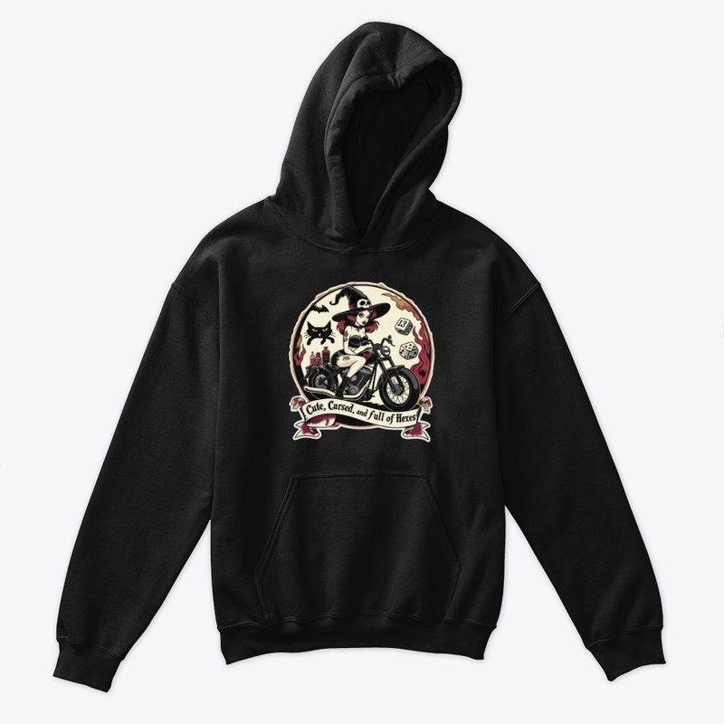Cute, cursed, and full of hexes Hoodie