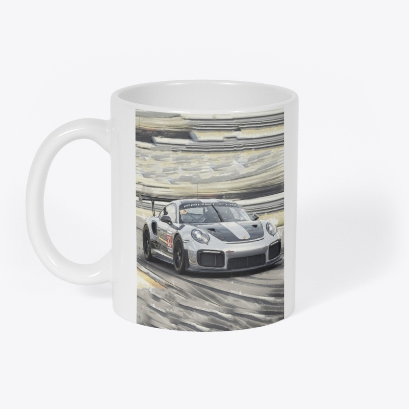 White Racing Car