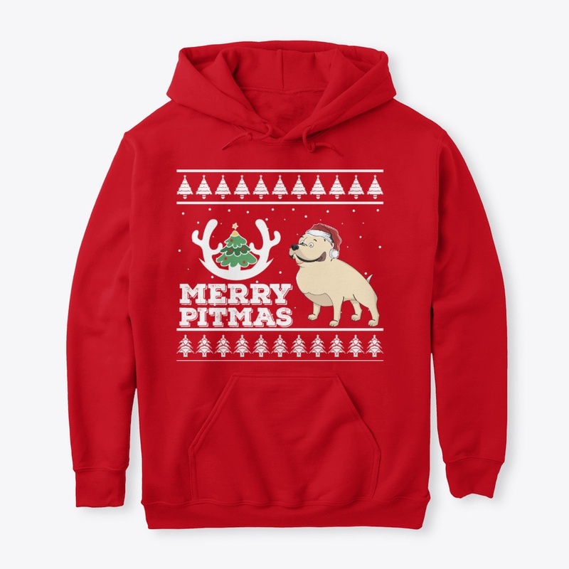 Merry Pitmas Ugly Christmas  Pit Bull
