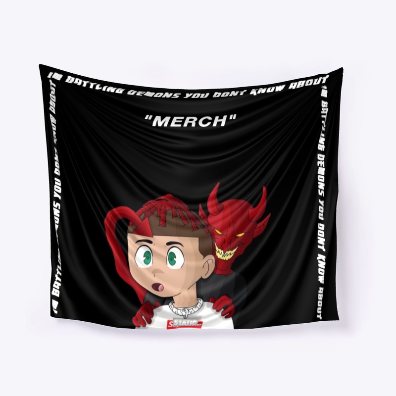LIL STATIC "DEMONS" TAPESTRY