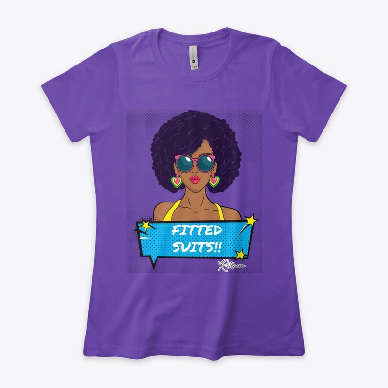 Fitted Suits Pop Art Afro Woman