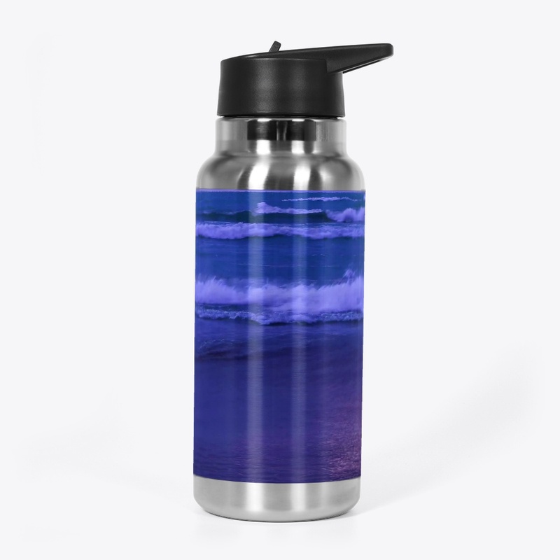 Moderate Lake Waves-Water Bottle