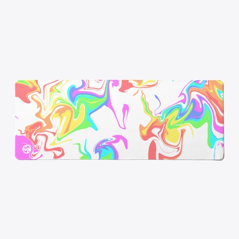 Desk Mat   Oil Slik White T-Shirt Front