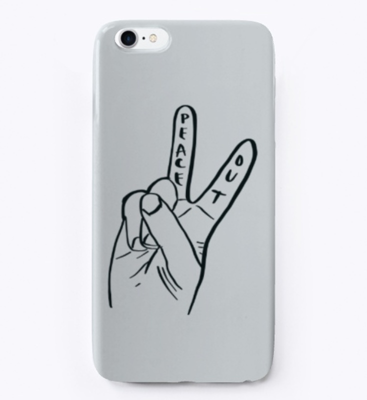 PEACE OUT | BLACK OUTLINE