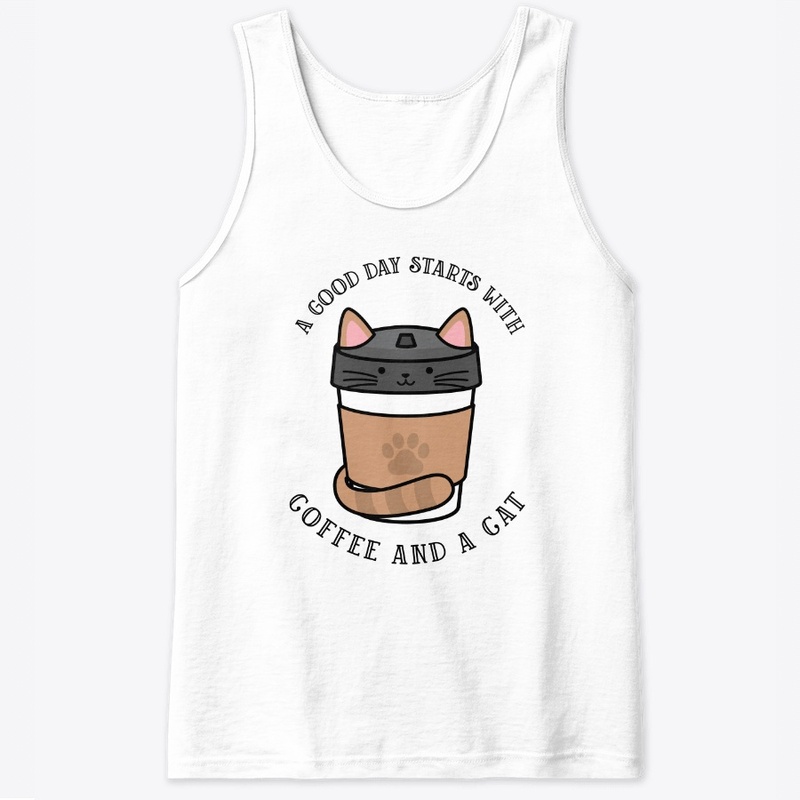 A good day starts with coffee and a cat