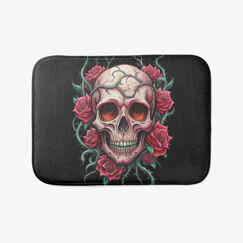skull, tattoo chkrep, skull with roses