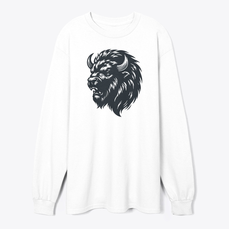 Untamed Bison Head Art