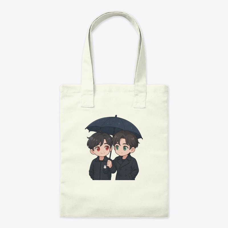BJYX Chibi Art | Cute Duo Under Umbrella