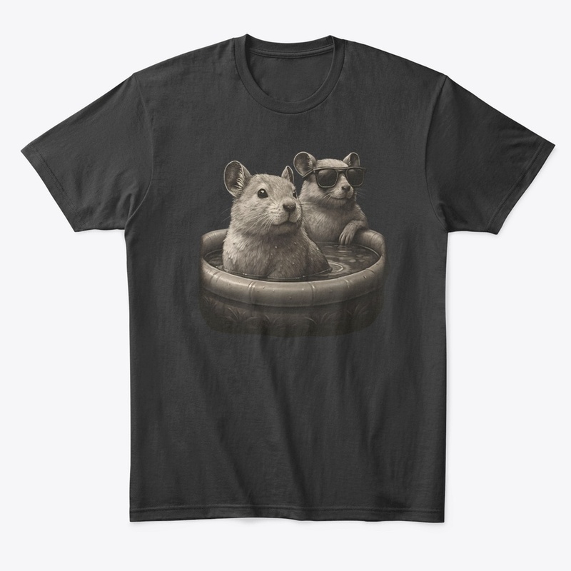 Cute Mouse Pool Party Illustration