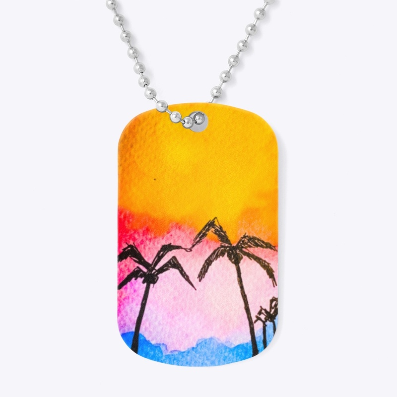 Lovely sunset in Tahiti