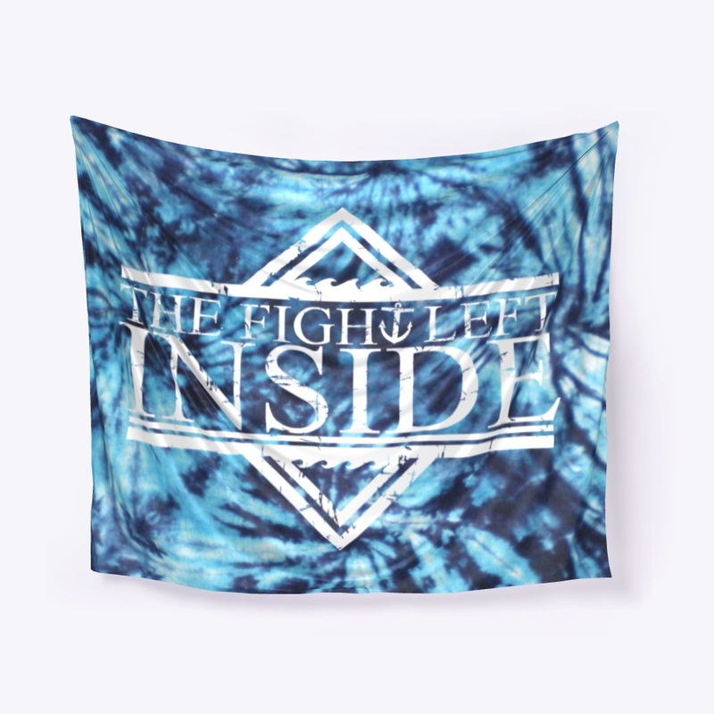 TFLI  Blue Tie Dye Wall Tapestry
