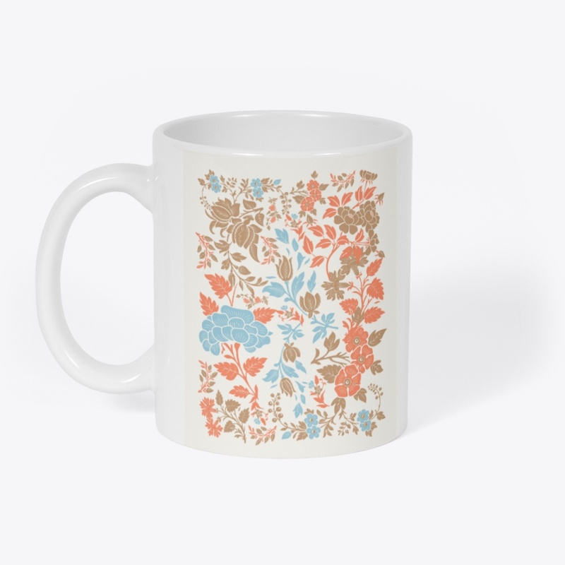 Pearl Flower Chinoiserie Art Print Merch