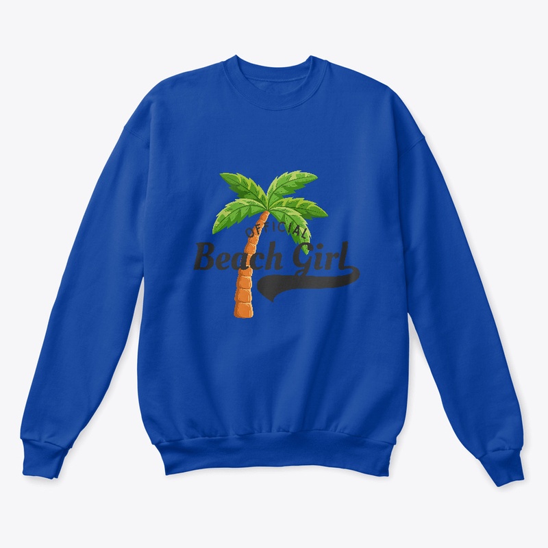 Beach Girl with Palm Tree