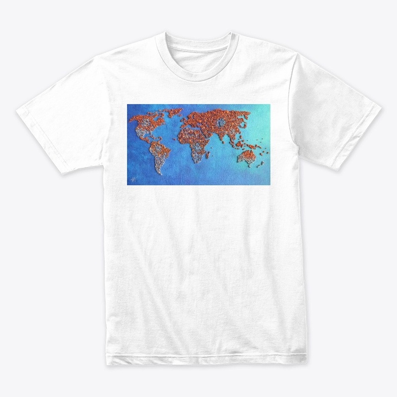 World  Map in Paper quilling design