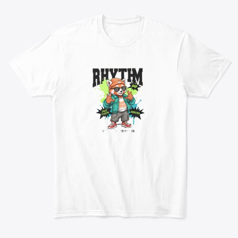Rhythm Hip Red Panda DJ Graphic T-Shirt 