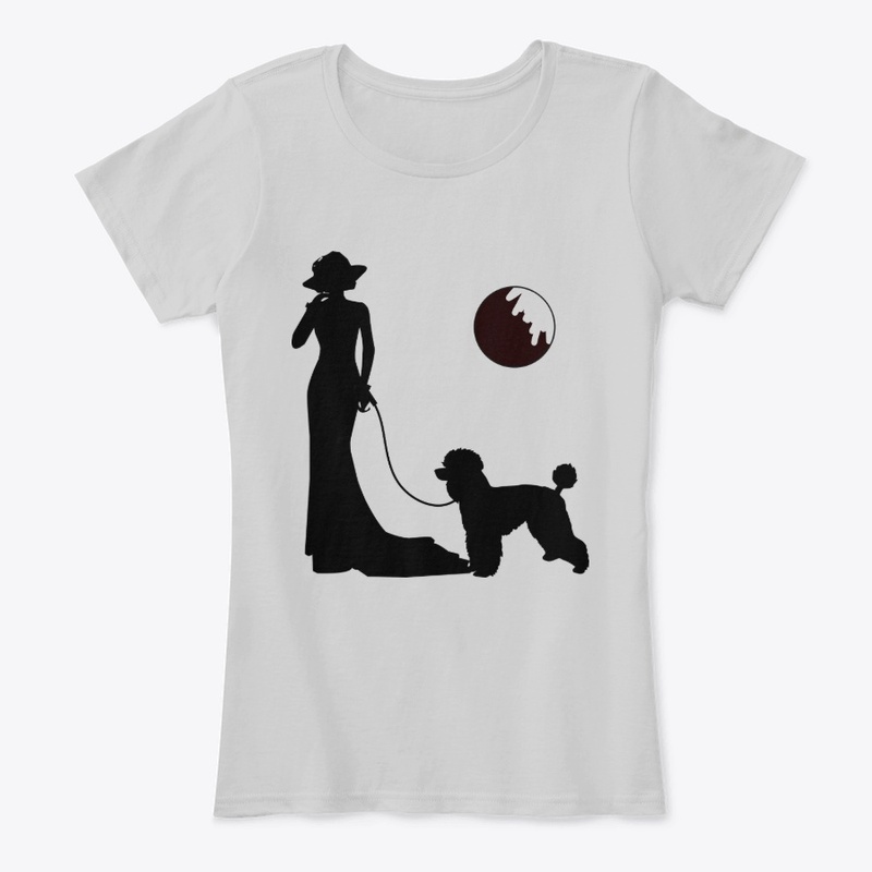 Lady and dog heart t-shirt