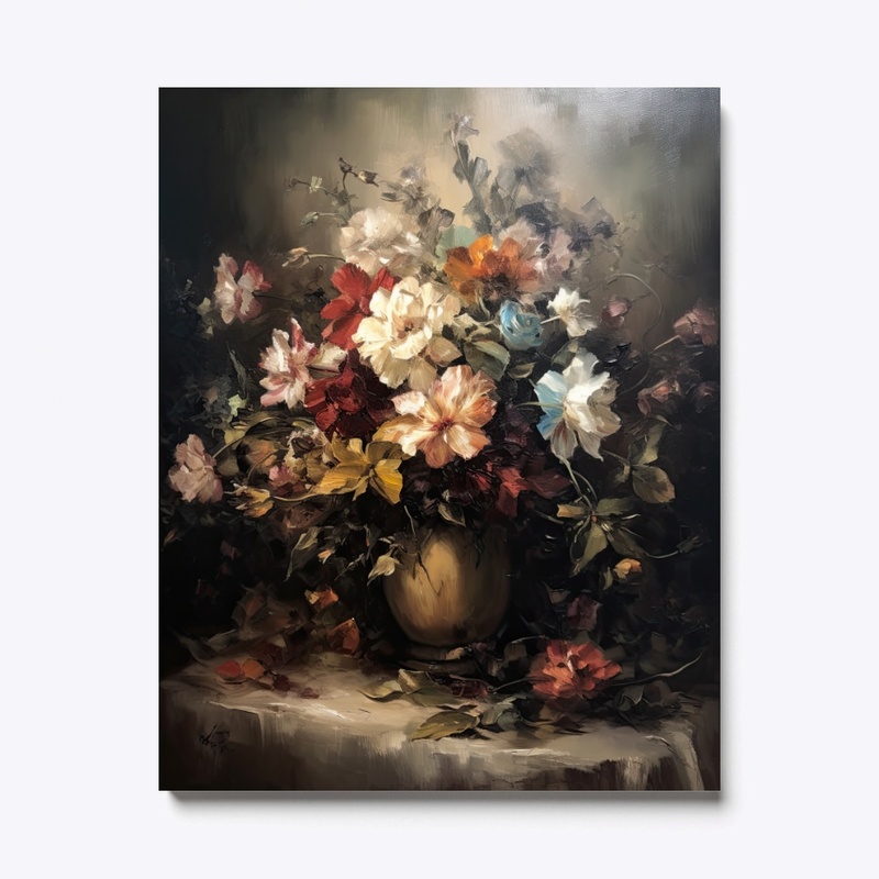 Blossom Bliss: Floral Oil Painting