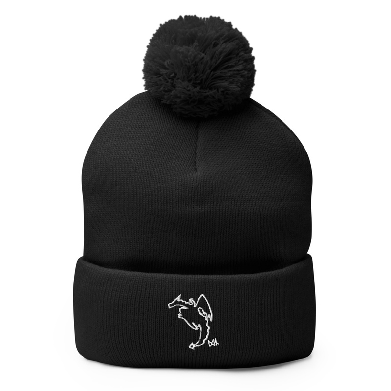 Ink Dragon Logo Pom Pom Beanie
