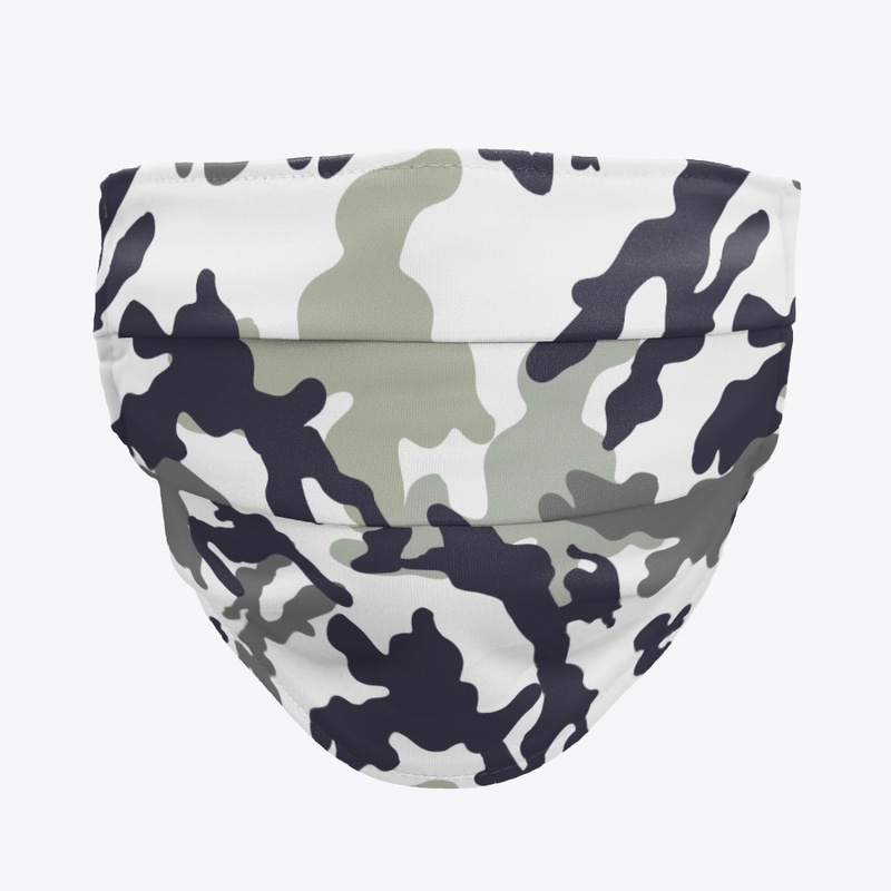 Grey camo face mask