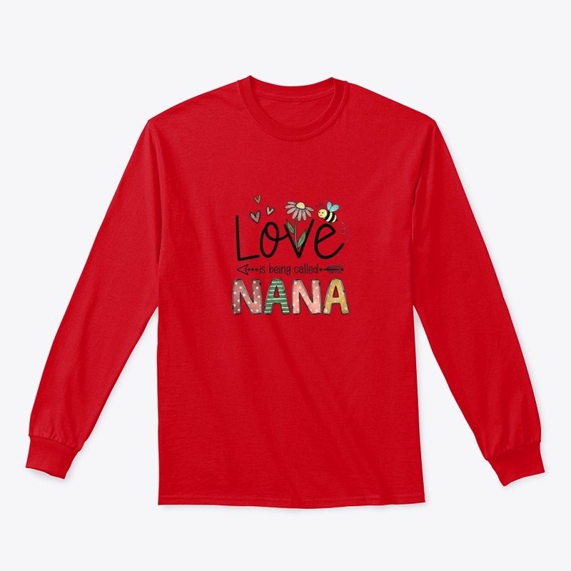 Cute Nana Gift Shirt Love Floral Bee