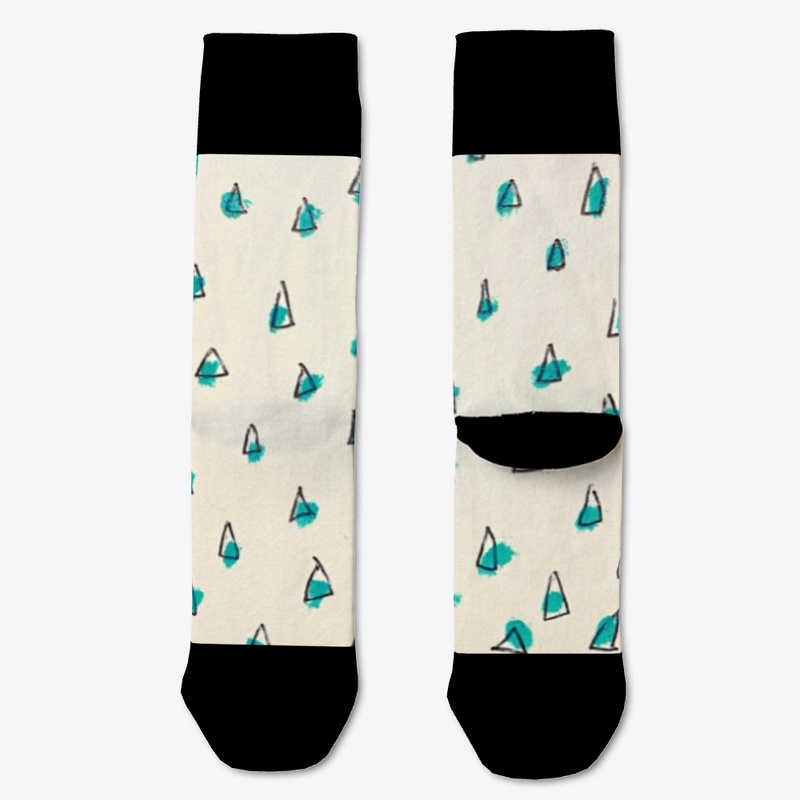 Abstract Teal Triangles