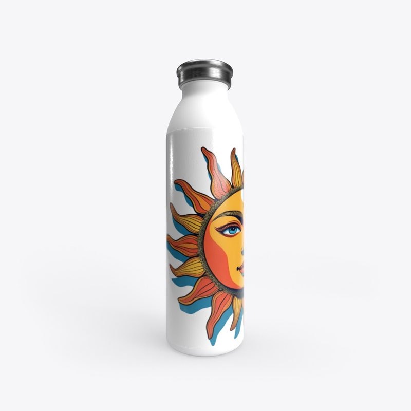 Sun with a face (retro 70s style summer)