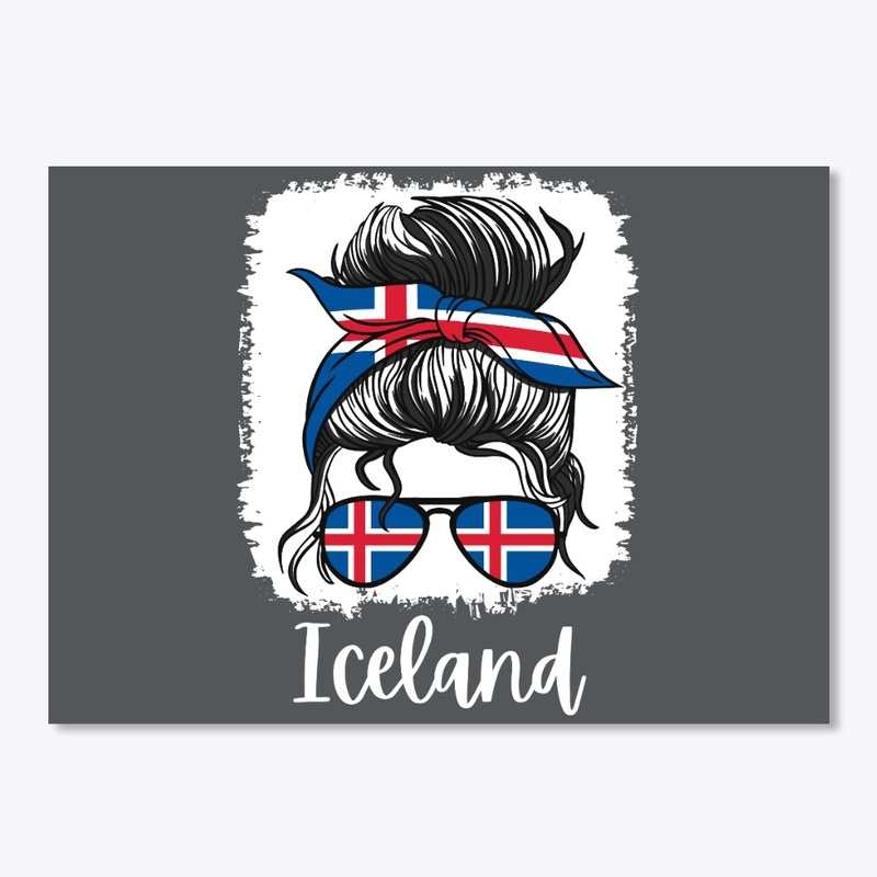  Island Iceland Flag Girls Icelandic