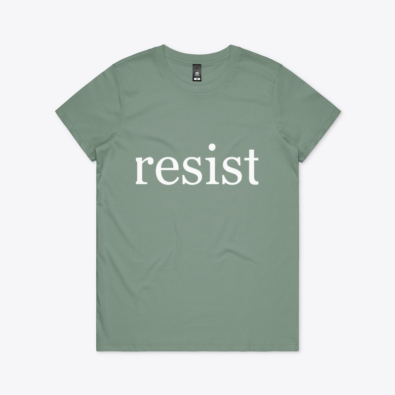 Resist Written in White