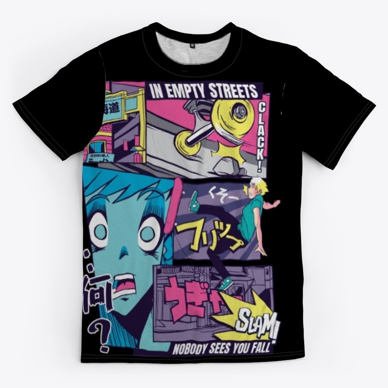 Anime Vaporwave Skater Fall Comic