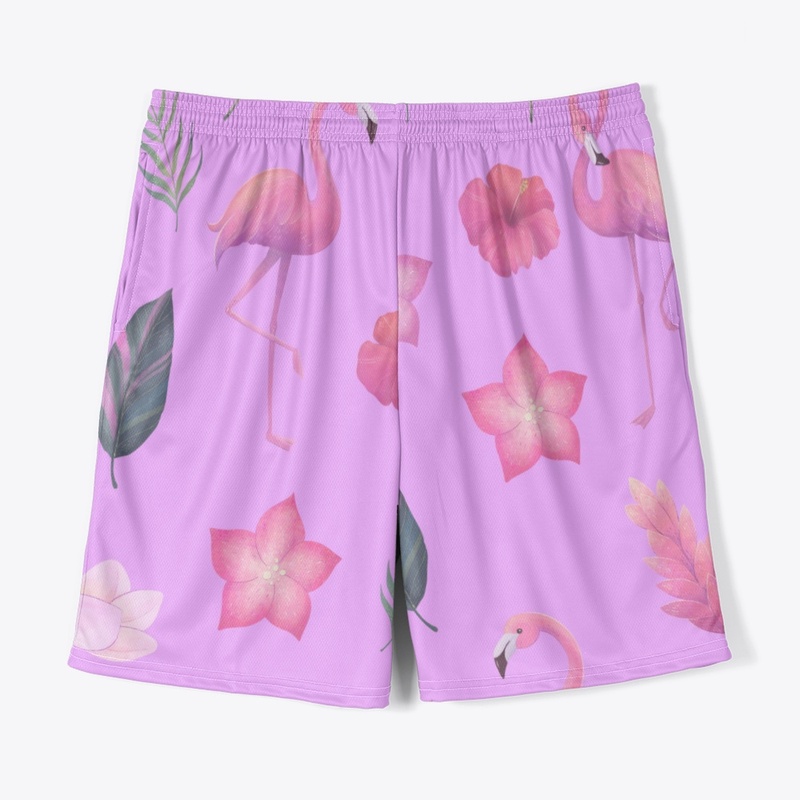 Cute Flamingo Flowers Pattern