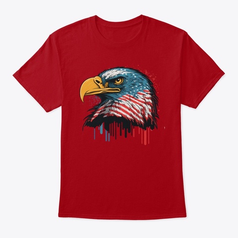 Independence Day Deep Red T-Shirt Front
