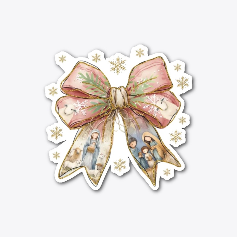 Jesus Christmas Coquette Bow