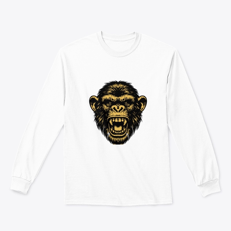 Angry Chimpanzee Head Design