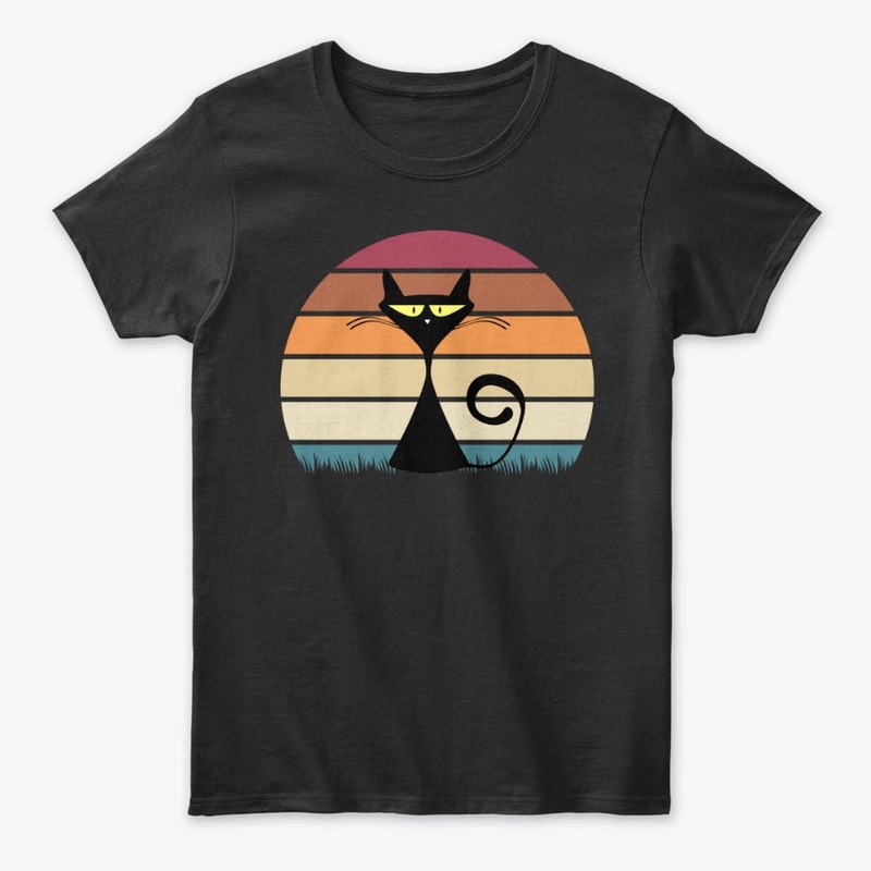 Black cat T-shirt