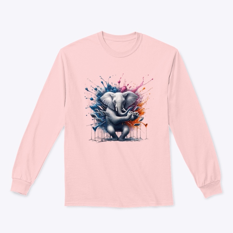 Elephant playing flute