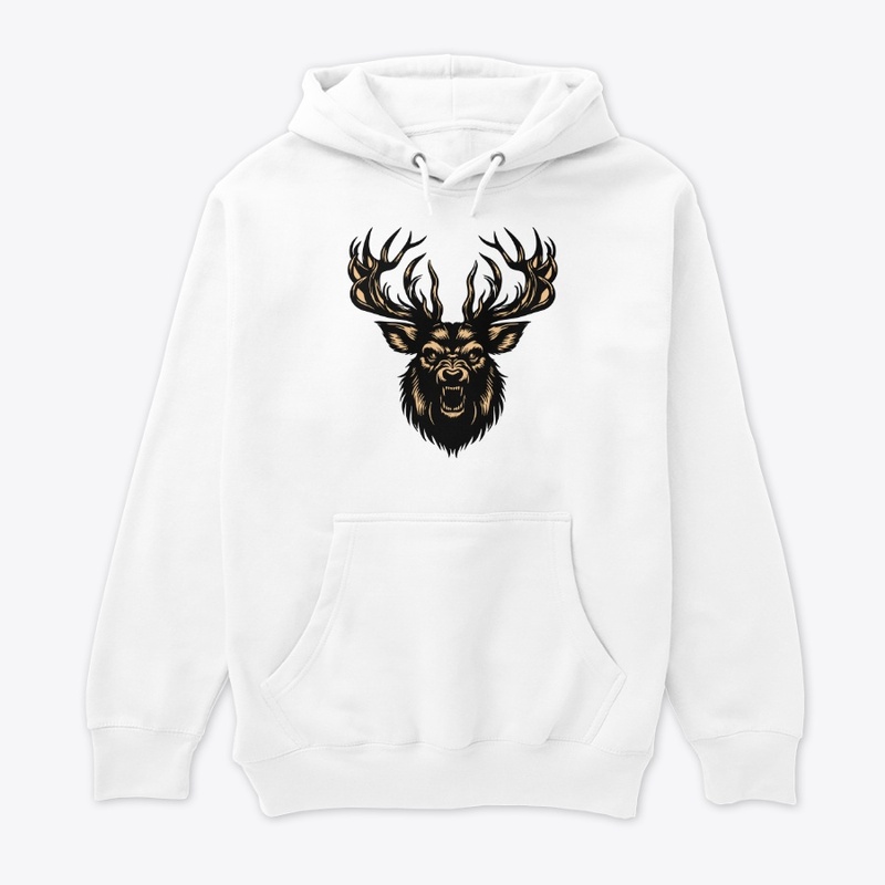 Unique Angry Deer Illustration
