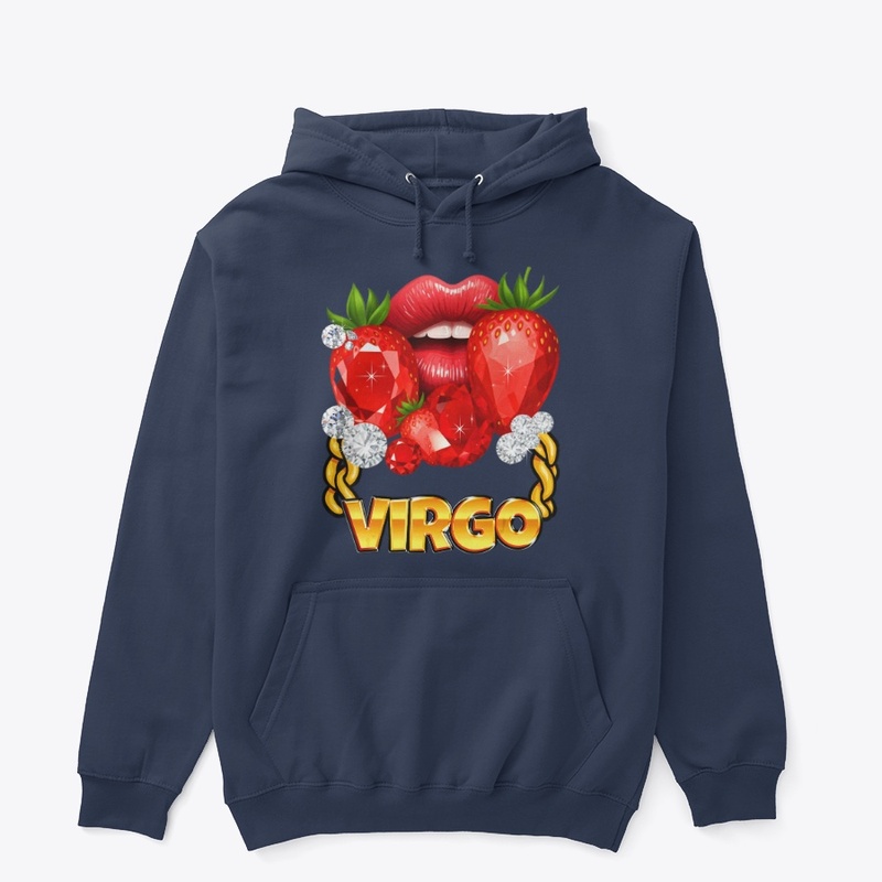 Virgo Zodiac Gold Chain Red Lips