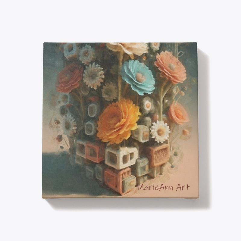 Boxed Flowers, art by MarieAnn