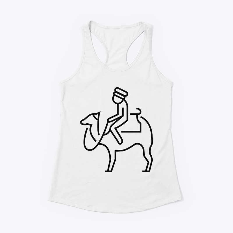 man is riding camel