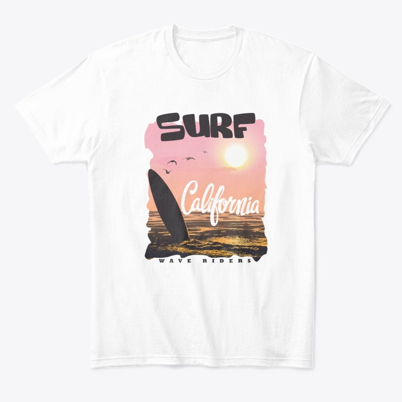 Summer surf t-shirt print.