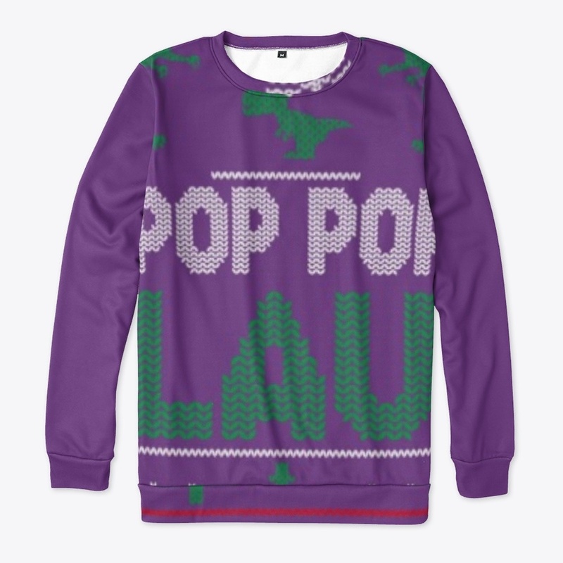 Pop Pop Claus T-rex Christmas Matching F