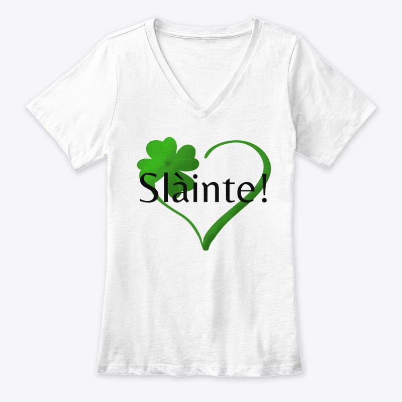 SLAINTE IRISH ST PATRICS SHAMROCK HEART