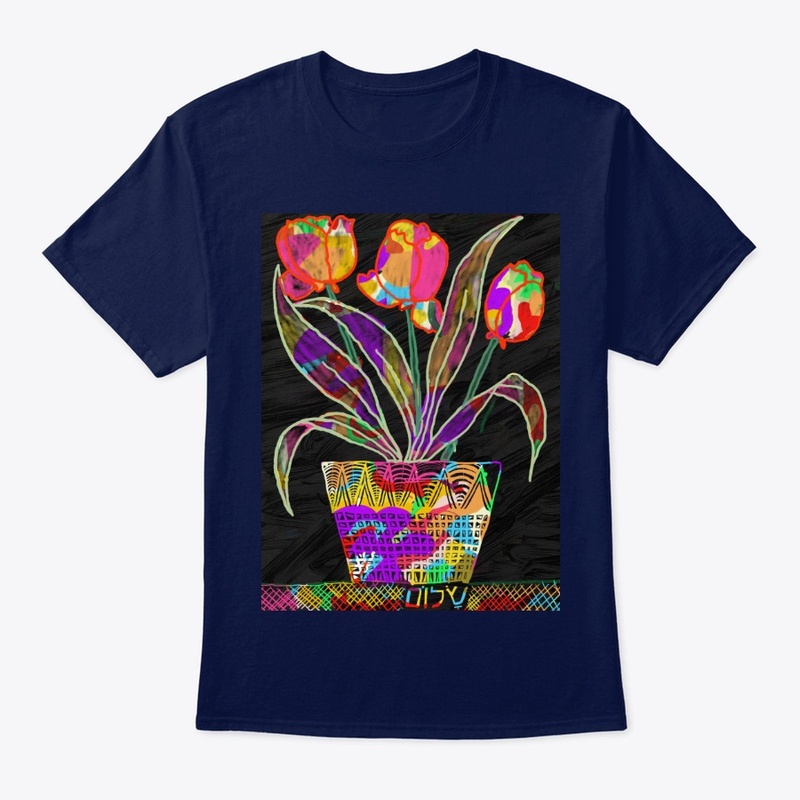 Fluid Acrylic Tulip  In A Bowl 