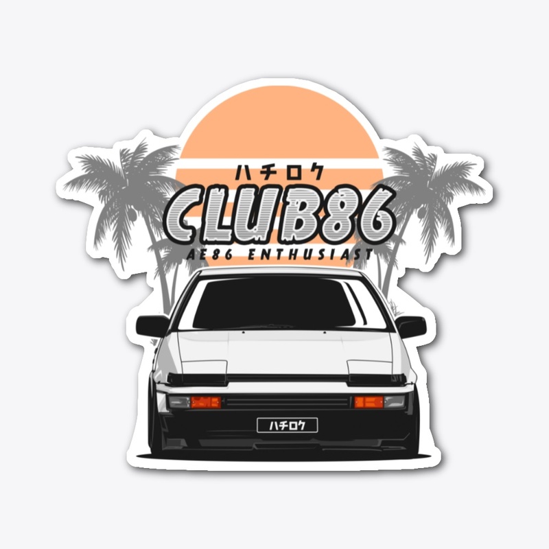 Club86 Sunset Sticker