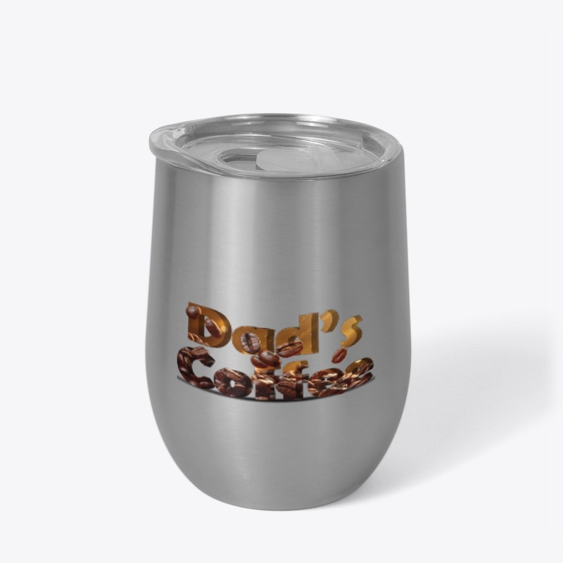 Dad's Coffee 3D Typography 