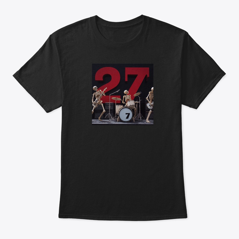 Skeleton Band 3 Black Crew T-Shirt