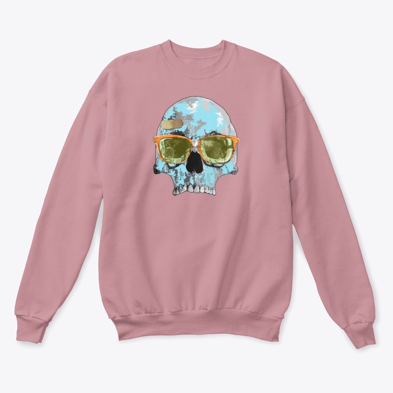 Turquoise skull - bandage & sunglasses