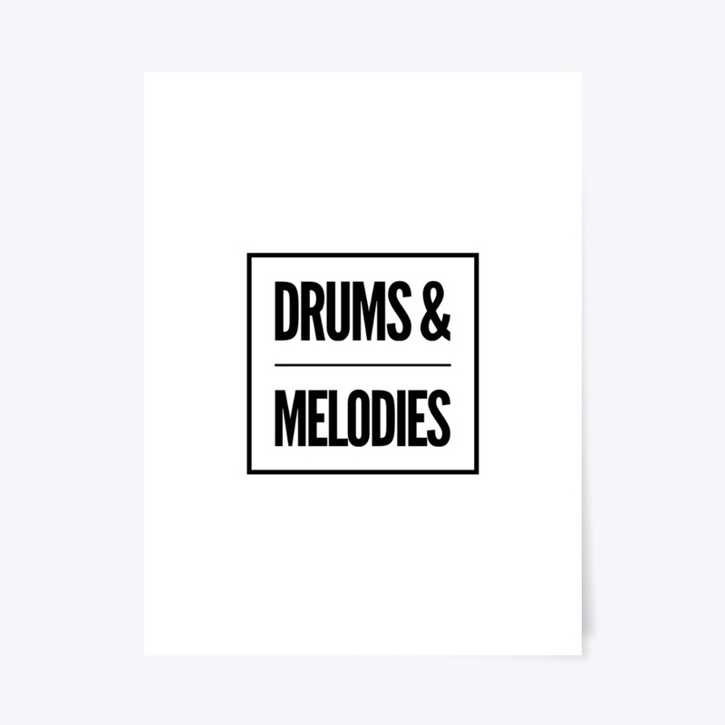 Drums & Melodies  (Black on Light)