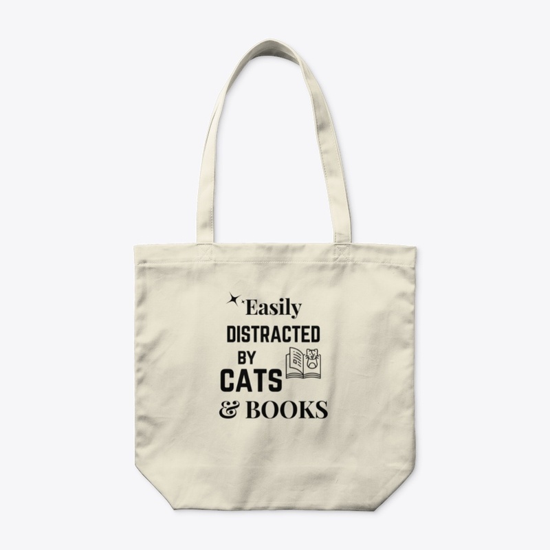 Easily Distracted By Cats & Books