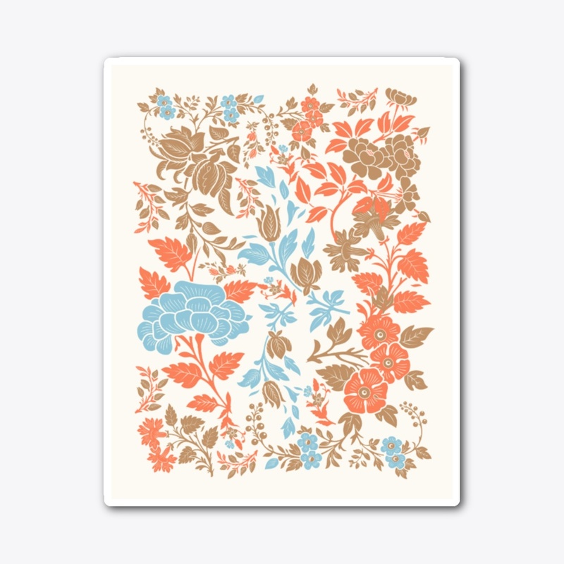 Pearl Flower Chinoiserie Art Print Merch